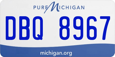 MI license plate DBQ8967