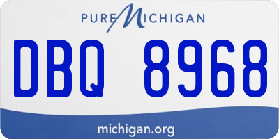 MI license plate DBQ8968