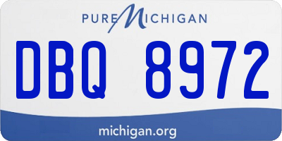MI license plate DBQ8972
