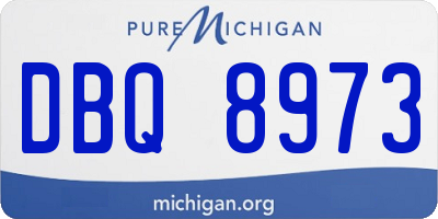MI license plate DBQ8973
