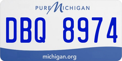 MI license plate DBQ8974