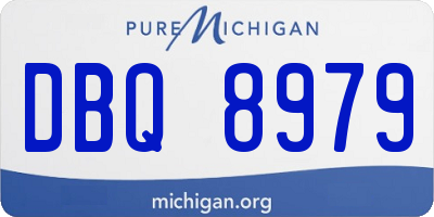 MI license plate DBQ8979