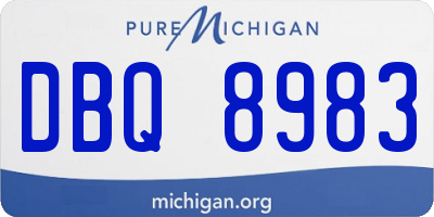 MI license plate DBQ8983