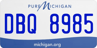 MI license plate DBQ8985