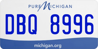 MI license plate DBQ8996