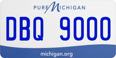MI license plate DBQ9000
