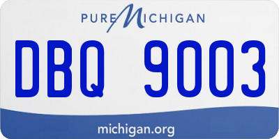 MI license plate DBQ9003
