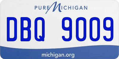 MI license plate DBQ9009