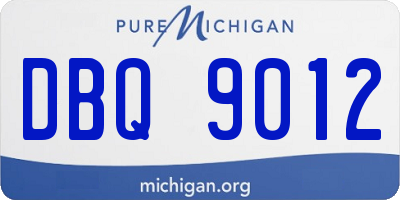 MI license plate DBQ9012
