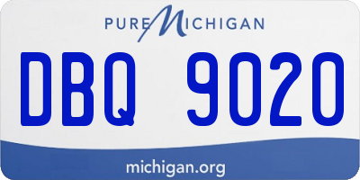 MI license plate DBQ9020