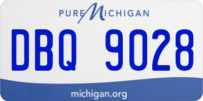 MI license plate DBQ9028