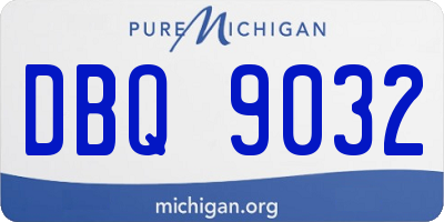 MI license plate DBQ9032