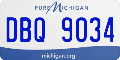 MI license plate DBQ9034