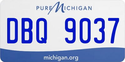 MI license plate DBQ9037