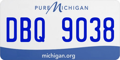 MI license plate DBQ9038