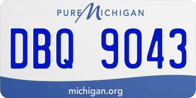 MI license plate DBQ9043