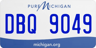 MI license plate DBQ9049