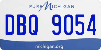 MI license plate DBQ9054