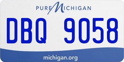 MI license plate DBQ9058