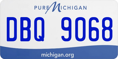 MI license plate DBQ9068
