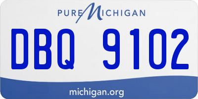 MI license plate DBQ9102