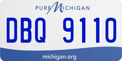 MI license plate DBQ9110