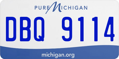 MI license plate DBQ9114