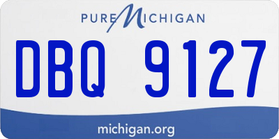 MI license plate DBQ9127