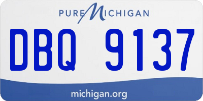 MI license plate DBQ9137