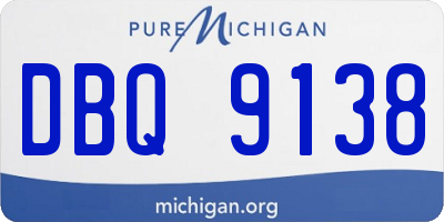 MI license plate DBQ9138