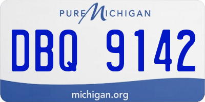 MI license plate DBQ9142