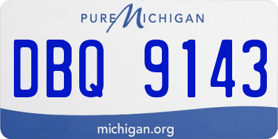MI license plate DBQ9143