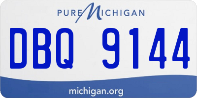 MI license plate DBQ9144