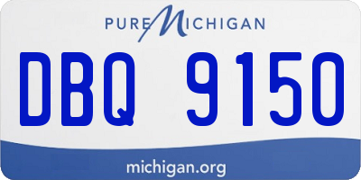 MI license plate DBQ9150