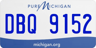 MI license plate DBQ9152