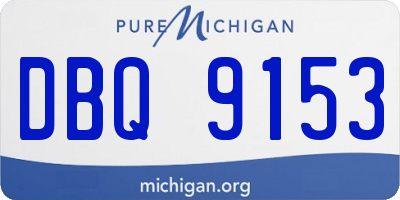 MI license plate DBQ9153