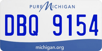 MI license plate DBQ9154