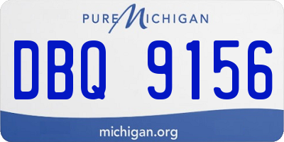 MI license plate DBQ9156