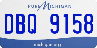 MI license plate DBQ9158