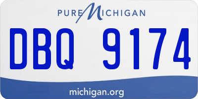 MI license plate DBQ9174