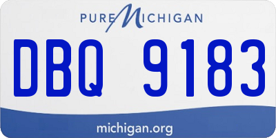 MI license plate DBQ9183