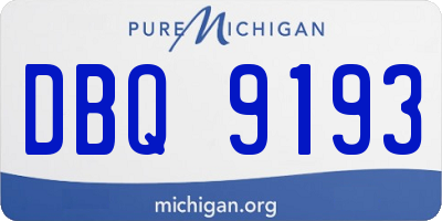 MI license plate DBQ9193