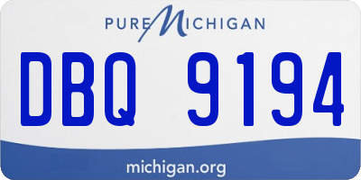 MI license plate DBQ9194