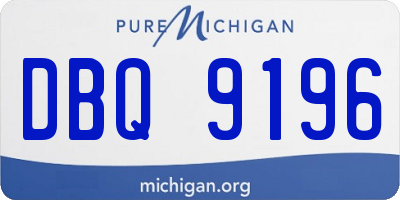 MI license plate DBQ9196