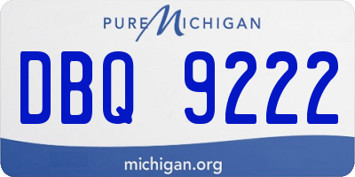 MI license plate DBQ9222
