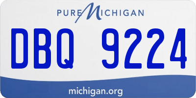 MI license plate DBQ9224