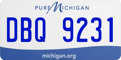 MI license plate DBQ9231