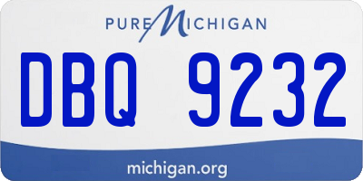 MI license plate DBQ9232