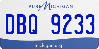 MI license plate DBQ9233