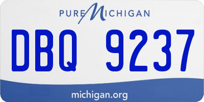 MI license plate DBQ9237